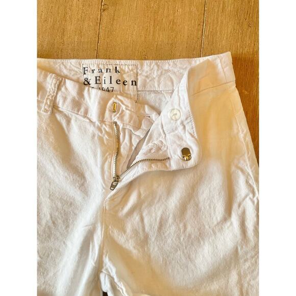 Frank & Eileen White Kinsale Cropped Linen Trouser Pant Size 0 0602S - Picture 10 of 14